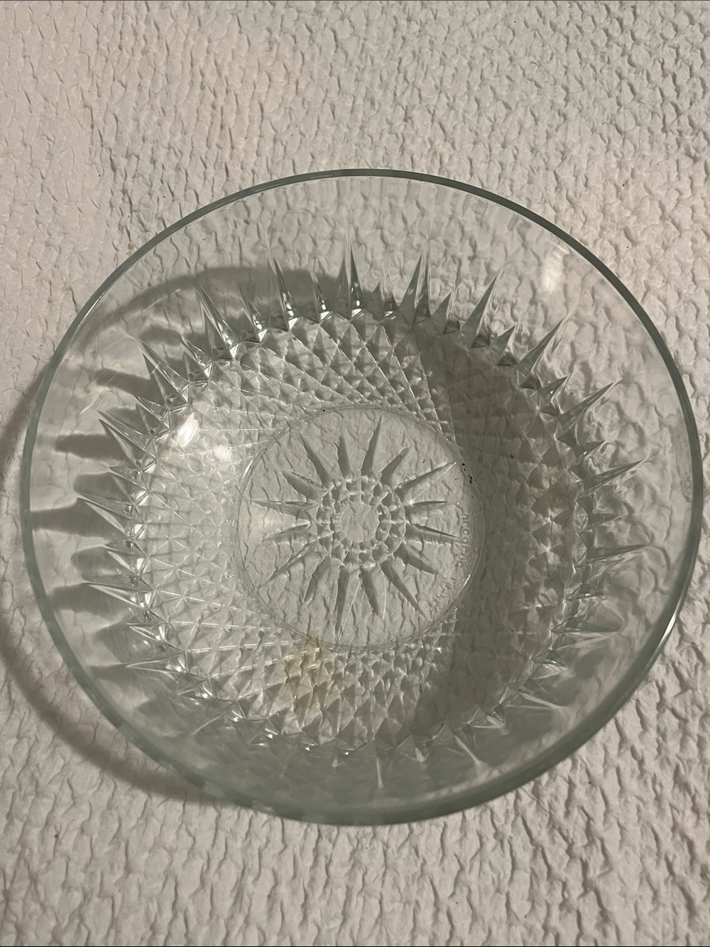 Vintage Arcoroc France Starburst Glass Serving Bowl
